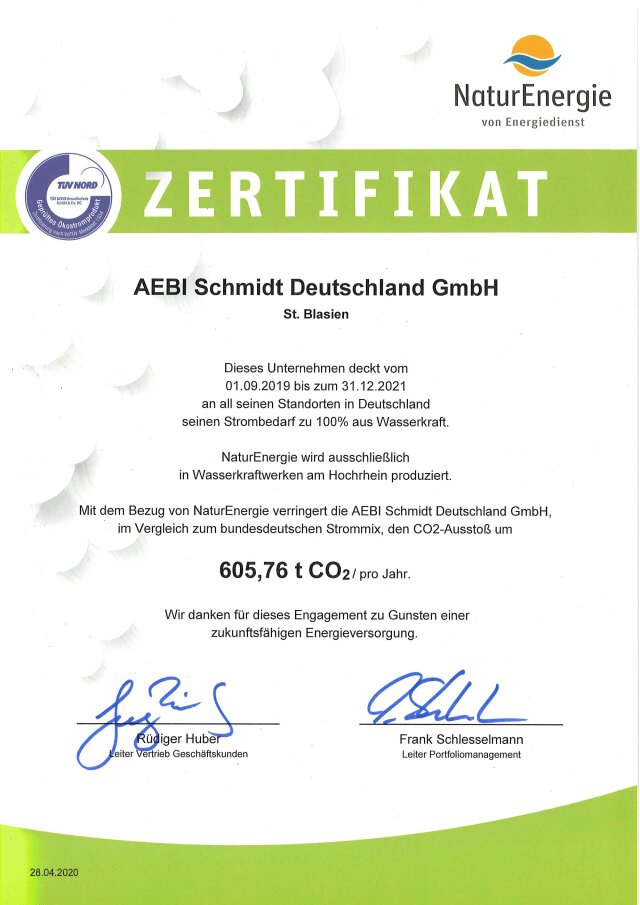 TÜV Zertifikat