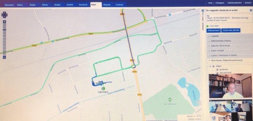 Screenshot of the demo route incl. conference participants