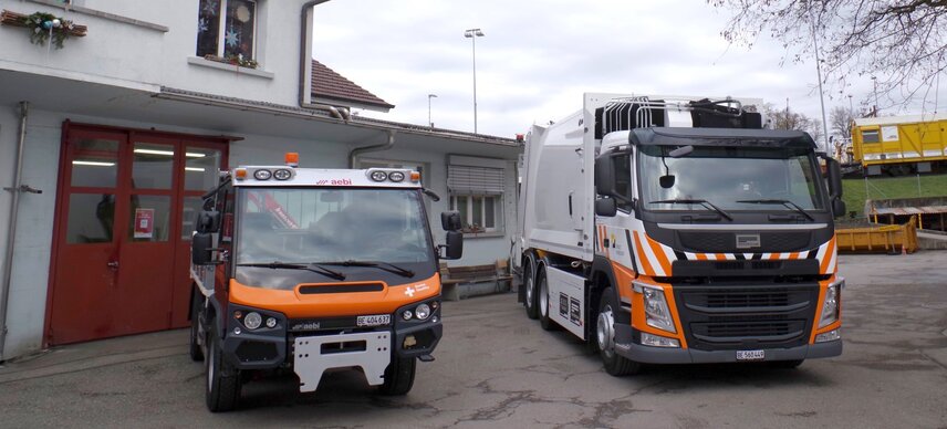 The city of Burgdorf’s two new e-vehicles (Source: City of Burgdorf)