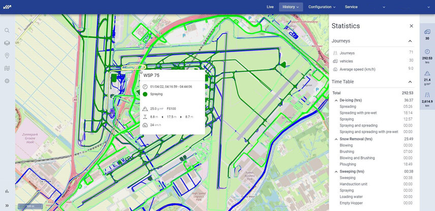 Capture d'écran d'un module d'application sur IntelliOPS