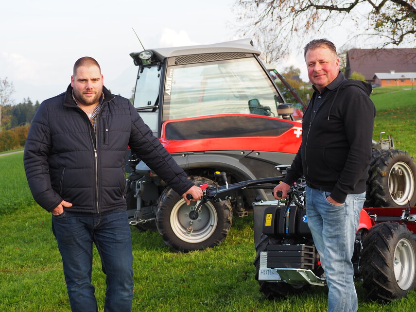 Erich Heiniger (links) ist Aebi Marktpartner und Service-Partner von Bruno Muff (rechts).