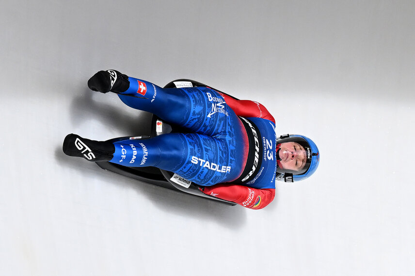 Natalie Maag on her way to World Championship silver (Photo: Dietmar Reker / Swiss Sliding)
