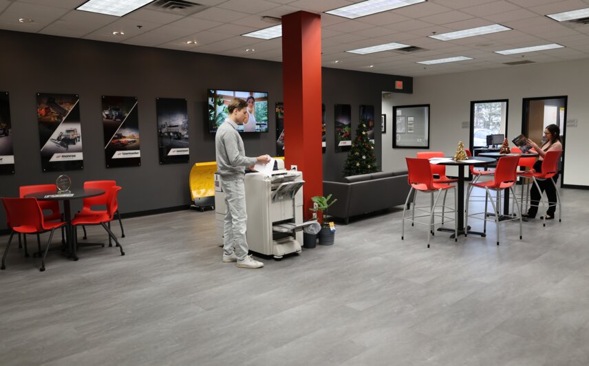 Meyer Products’ new office space in Mayfield, Ohio, designed to support collaboration and innovation.