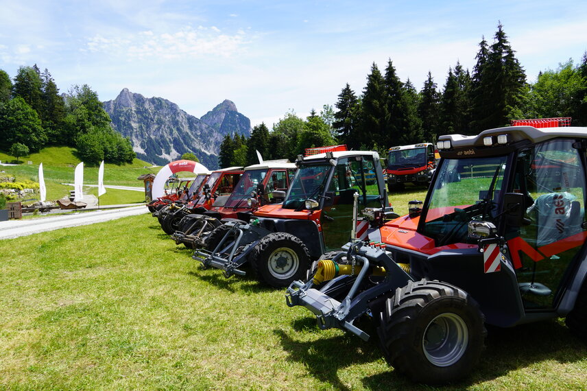 Nine models showcased 50 years of Terratrac development.