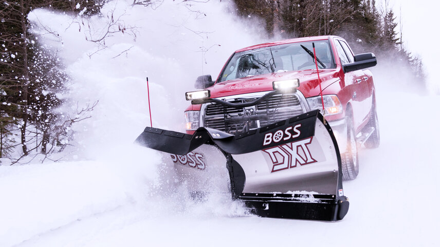 The BOSS Steel DXT plow offers heavy-duty performance and reliability that Truck and Auto Elegance delivers through its long-standing partnership with Monroe Truck Equipment and BOSS.