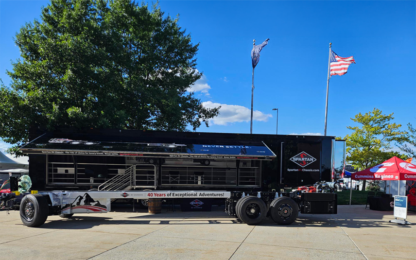 Our Sales Trailer and 40th Anniversary Demo Chassis on display at America’s Largest RV Show.