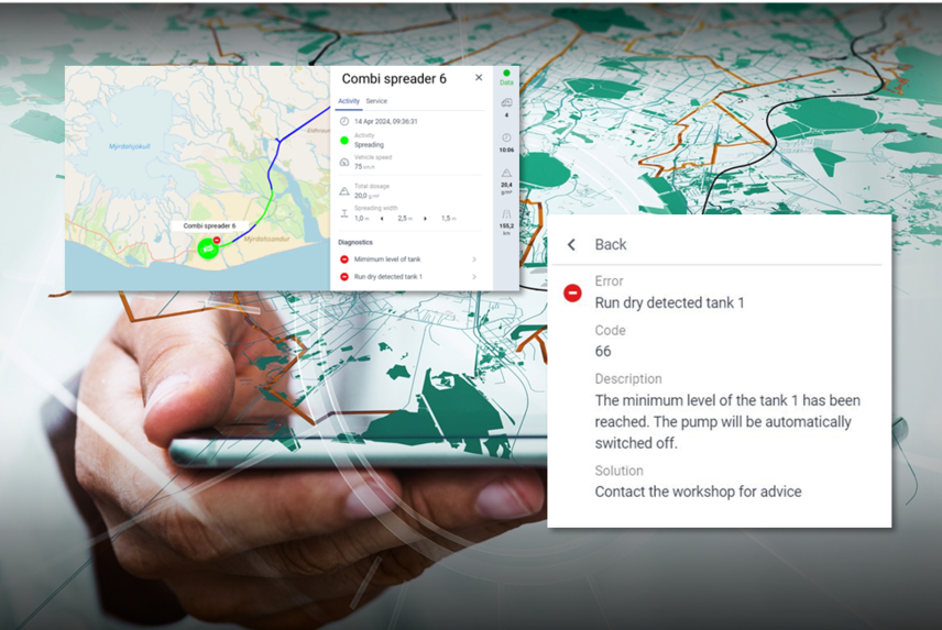 Exemple : Télésurveillance pour les épandeurs